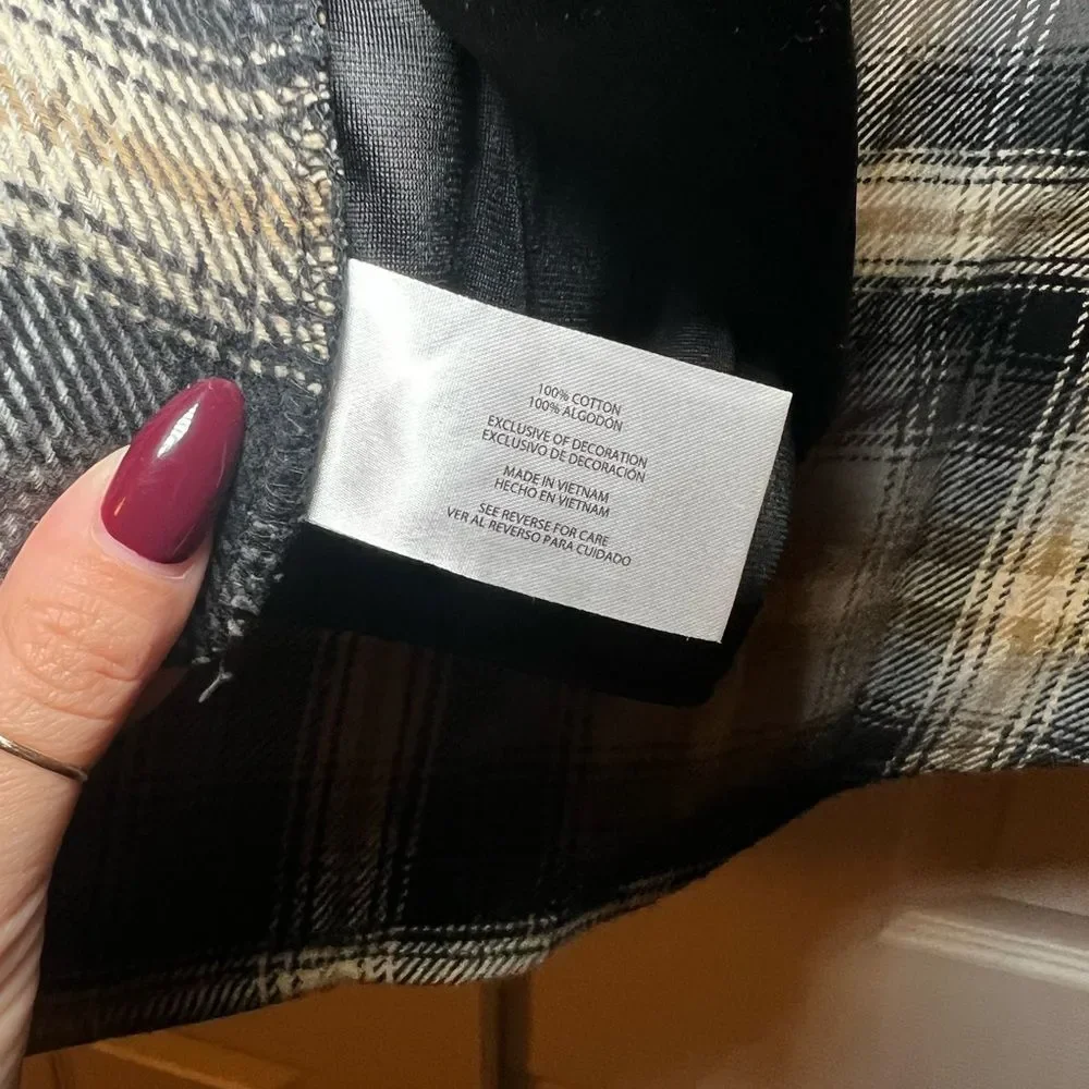 Orvis Men's Plaid Shirt Jacket - Black and Tan